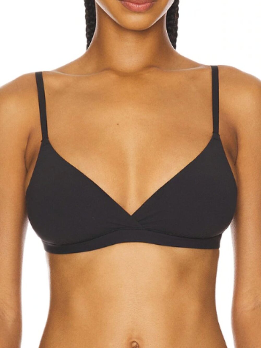 Skims Fits Everybody Crossover Bralette Black Onyx Size Small